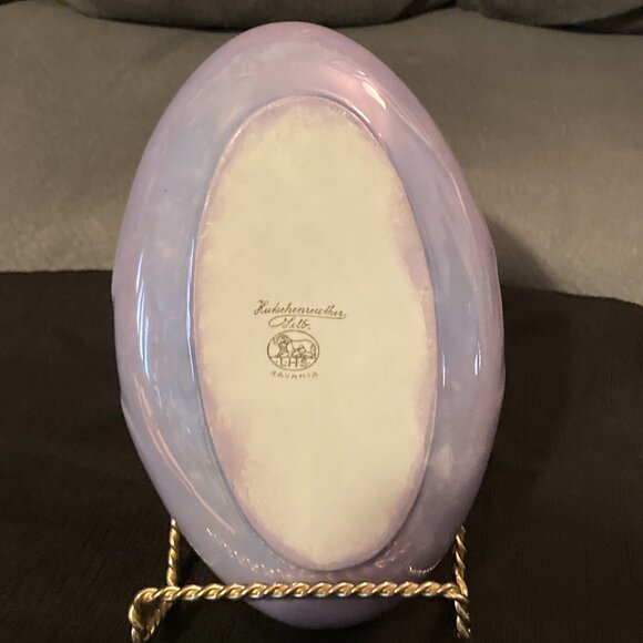 VTG 1930's Bavaria Hutschenreuther Selb LHS Purple Iridescent CandyDish-6.5"-EUC - Picture 4 of 10
